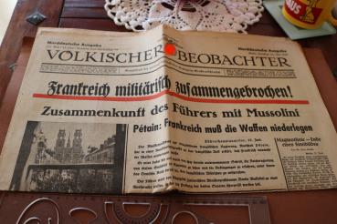 Zeitung Völkischer Beobachter Norddeutsche Ausgabe Juni 1940